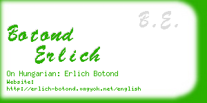 botond erlich business card